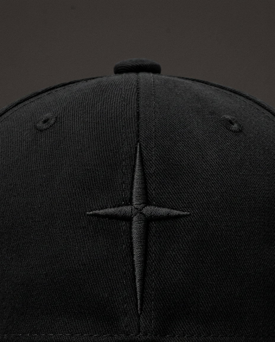 Cross Cap — Black on Black, view 2